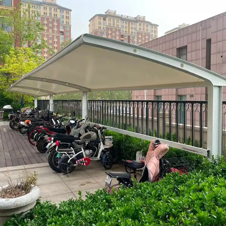 洛扎县膜结构电动车棚